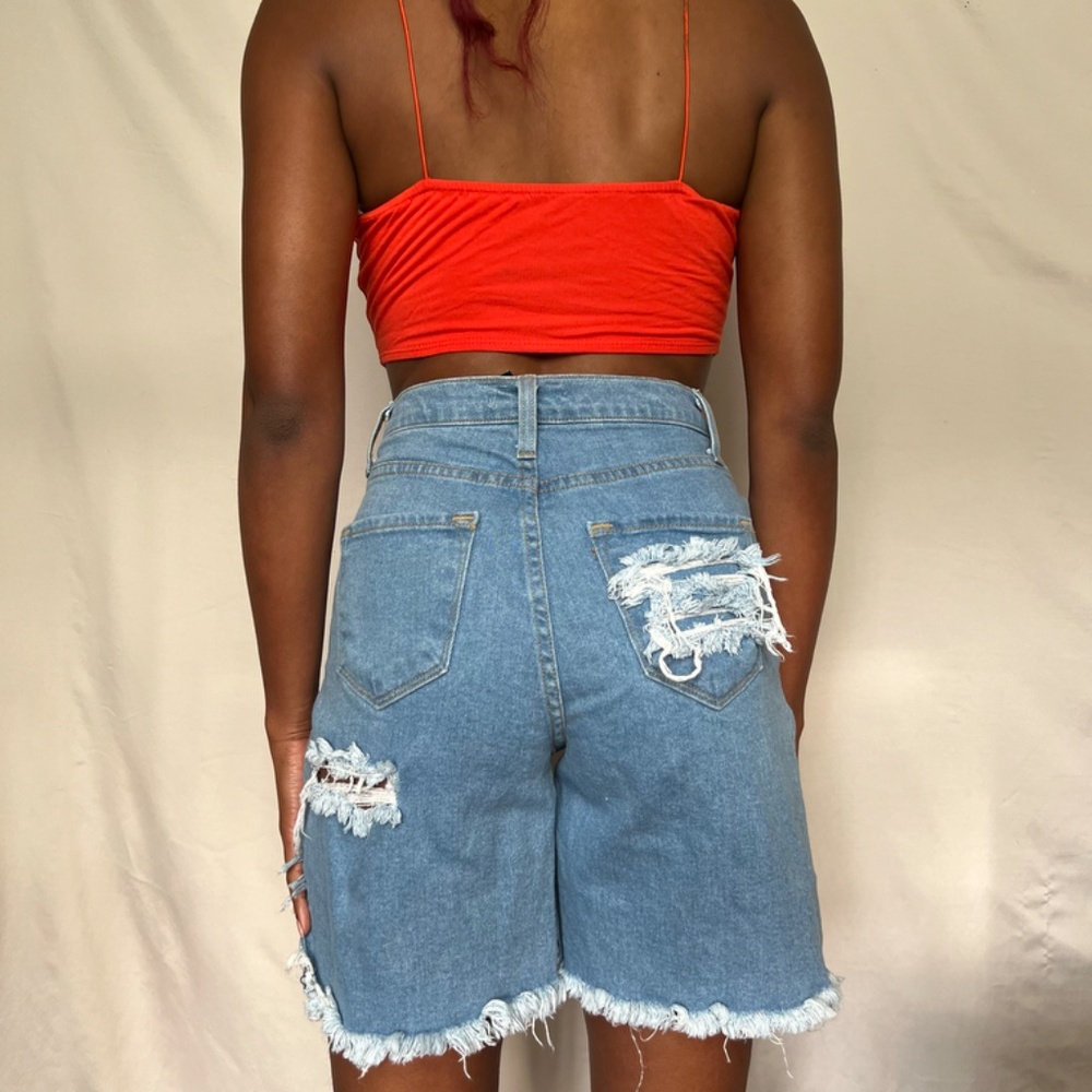 Ripped Jean Shorts - Picture 5 of 6